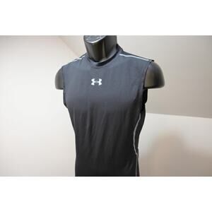 Under Armour Tank Top Gym Shirt HeatGear Compression Black Mens Size Medium